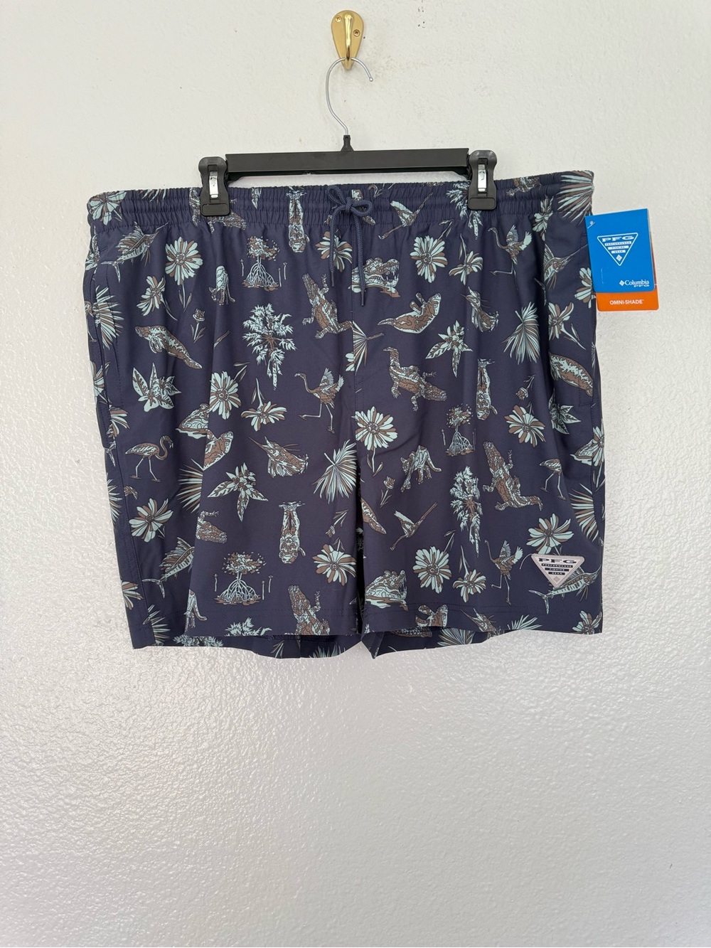New Columbia Men’s PFG Rambler Printed Water Shorts Size: XXL